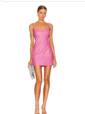 Alexis Nixie Faux Leather Mini Dress